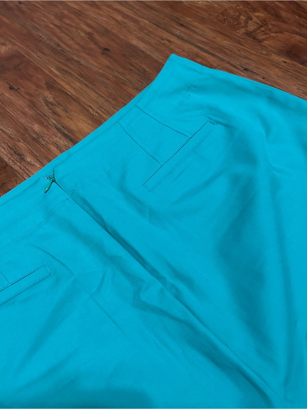 Teal Pencil Skirt Back Zipper Legally Blonde Inspired Work Casual - Picture 8 of 9